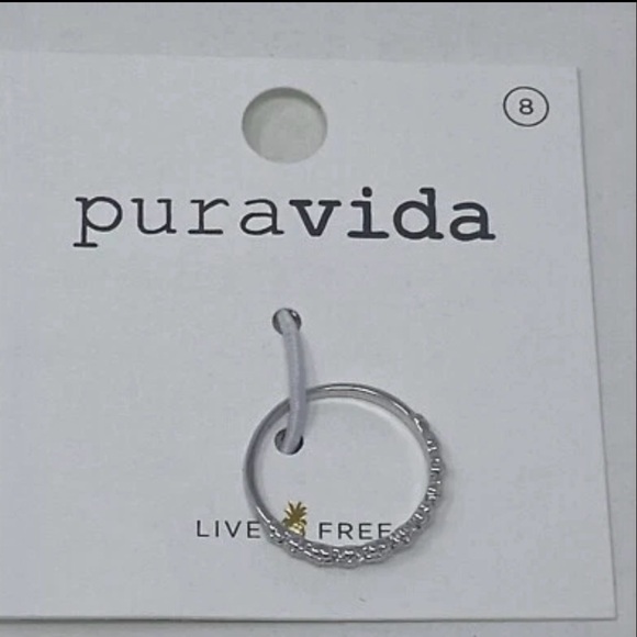 2 Pura Vida Rings Half Sun- Moonstone & Floral Size 7 or Size 8 NEW with Tags - Picture 3 of 8